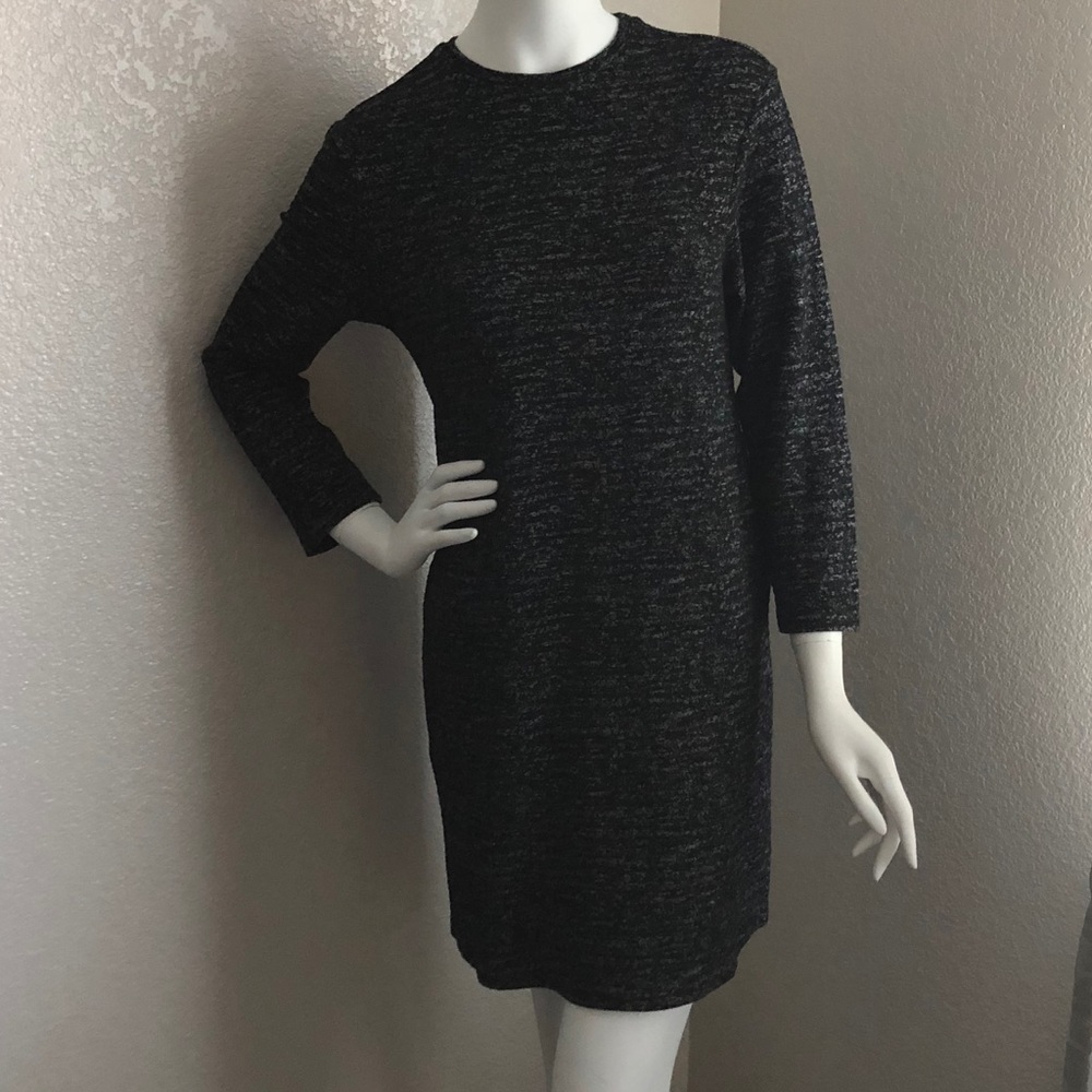 Topshop marbled black & grey dress